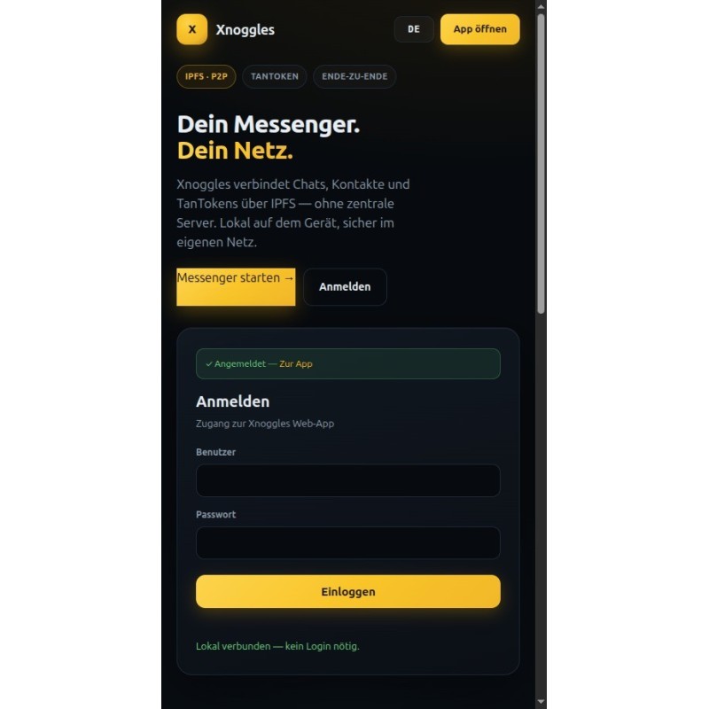Xnoggles P2P Messenger